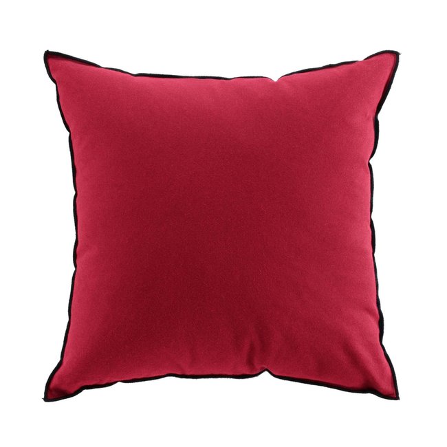 Coussin avec surjet en coton recyclé - DOUCEUR D'INTÉRIEUR