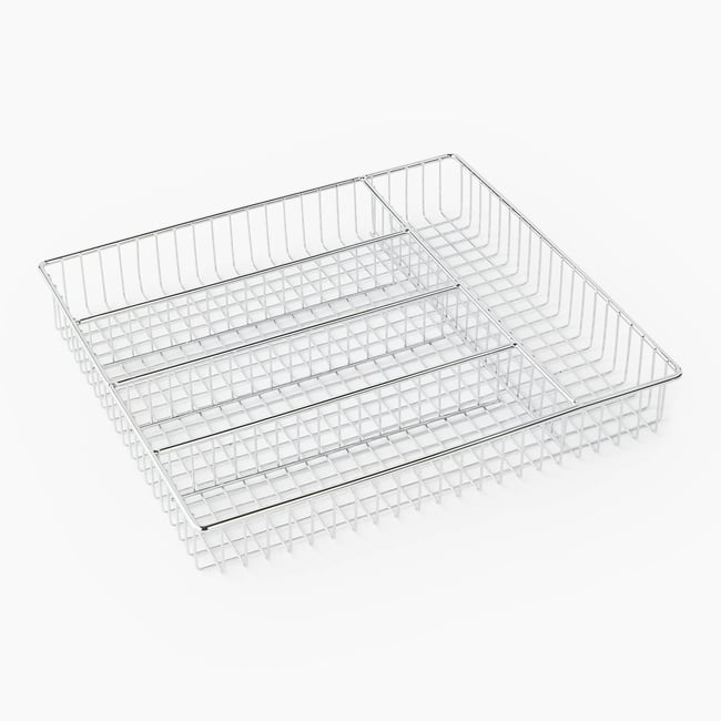 Range couverts en métal, 30x26cm inox <span itemprop=