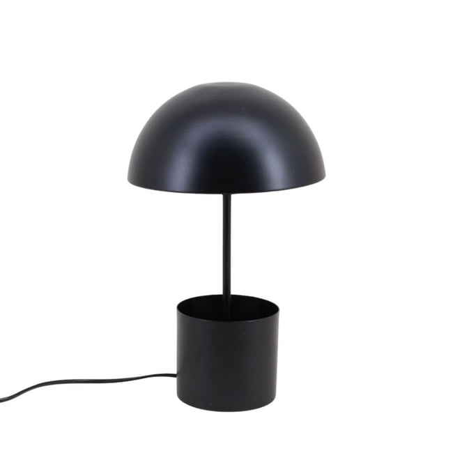 Lampe à poser champignon en métal noir 37cm Couleur noir <span itemprop=