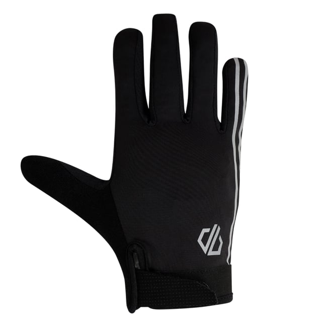 Gants de cyclisme légers motif/style détail réfléchissant noir <span itemprop=
