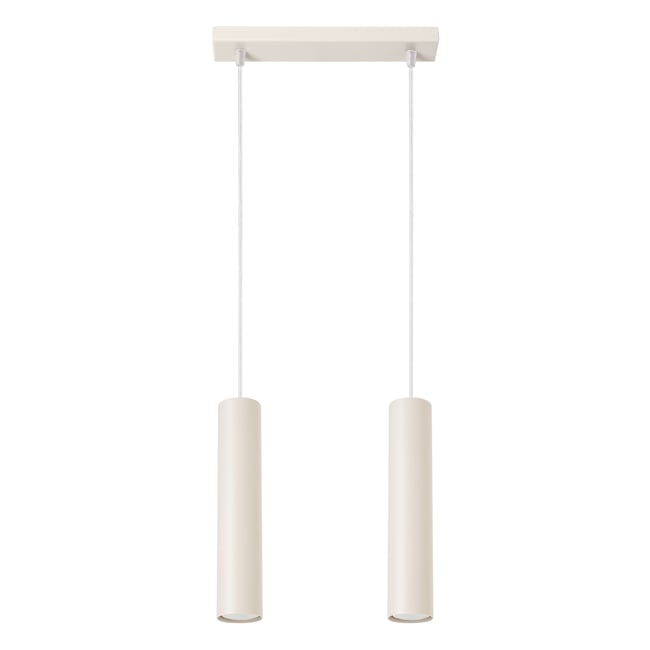 Suspension Acier Beige GU10 2 Lagos Couleur beige <span itemprop=