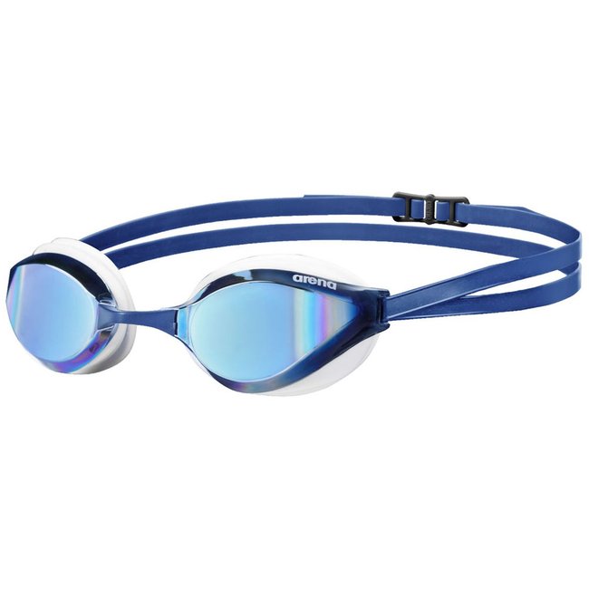 Lunettes de compétition unisexes Python Mirror miroir bleu - blanc <span itemprop=