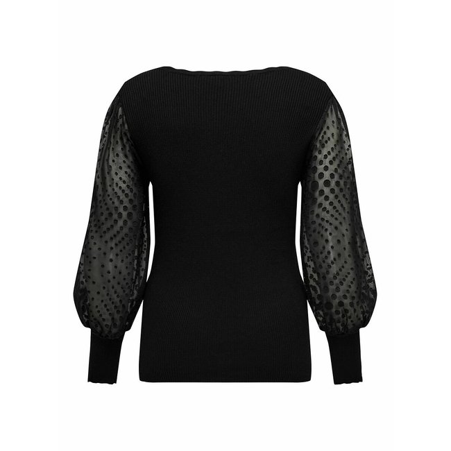 Black puff sleeve jumper shop