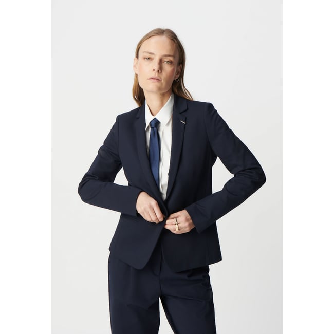 Veste de costume maille Milano BUSINESS COLLECTION bleu marine <span itemprop=