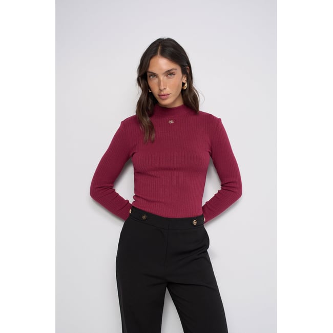 PULL EN MAILLE CÔTELÉE - SALSA JEANS