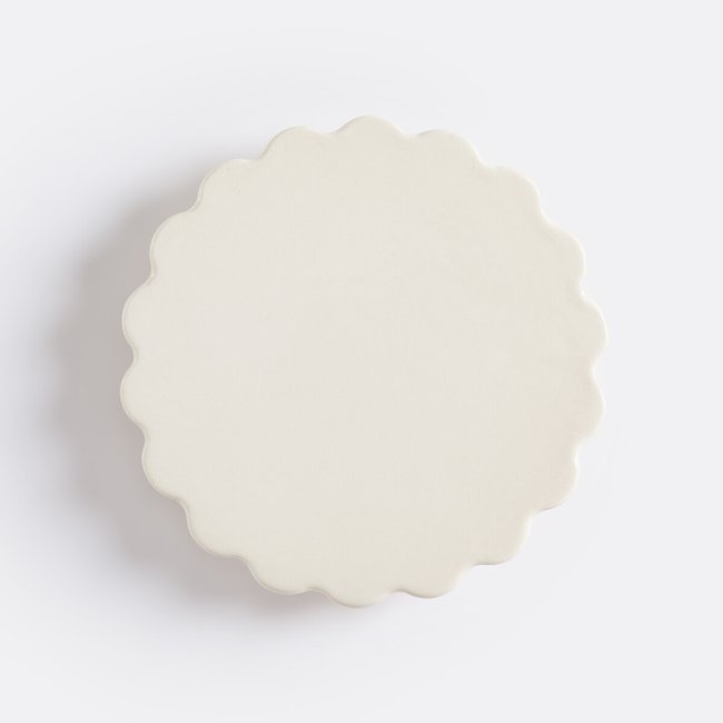 Salvamanteles de gres, Shella blanco crudo <span itemprop=