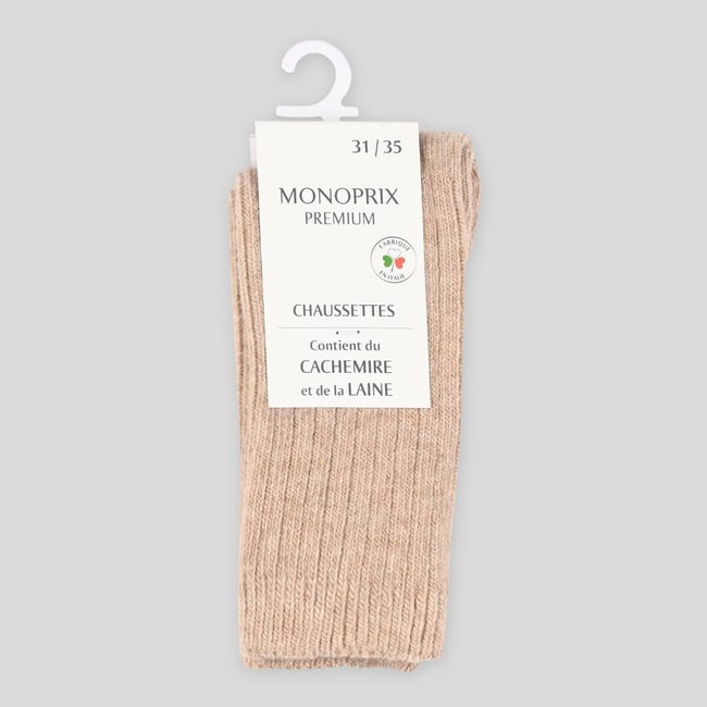 Paire de chaussettes contenant du cachemire et de la laine - MONOPRIX
