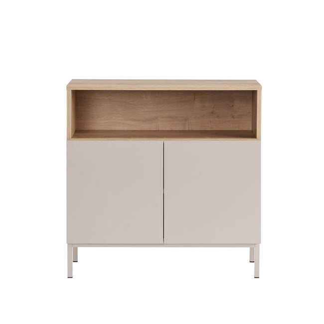 Petit buffet 2 portes 1 niche - OLIVER Couleur cashmere <span itemprop=