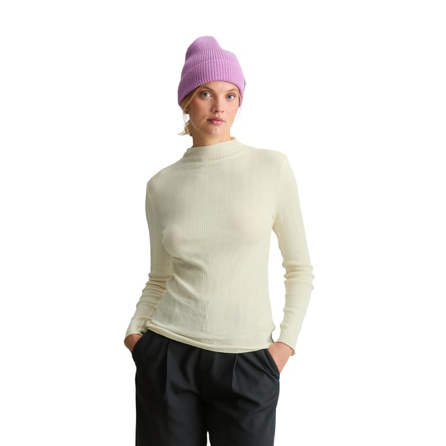 T-shirt à manches longues côtelé, coupe ajustée en jersey de coton extensible - MARC O’POLO DENIM