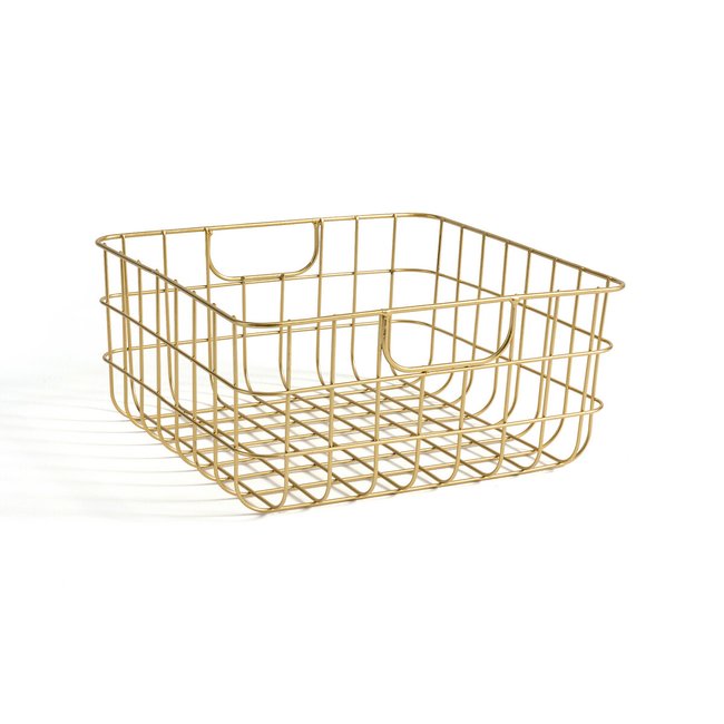 Korb Pikoa, Stahlgitter goldfarben <span itemprop=