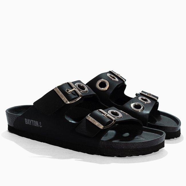 Sandales Vegan JANNY pour femme noir <span itemprop=
