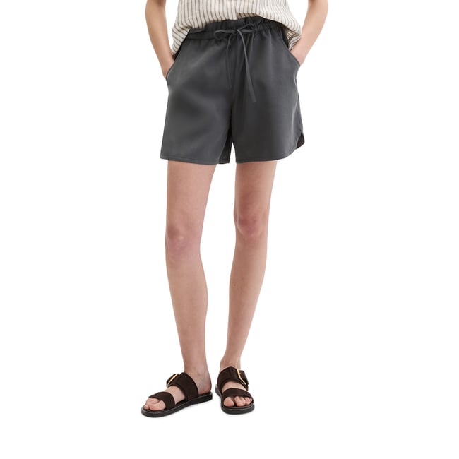 Short relaxed en TENCEL™ Lyocell gris foncé <span itemprop=