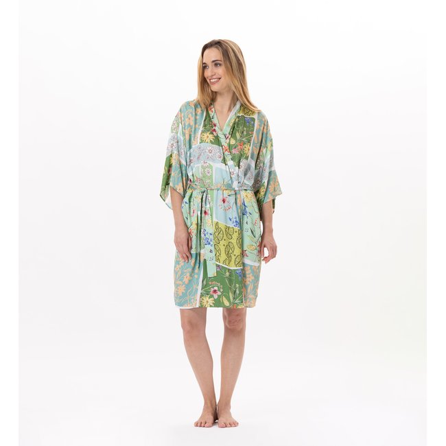 Kimono  en viscose ESTEREL 960 vert <span itemprop=