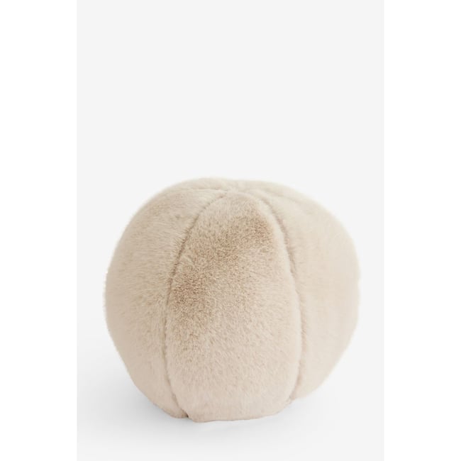 Coussin en imitation fourrure pelucheuse luxe ivoire <span itemprop=