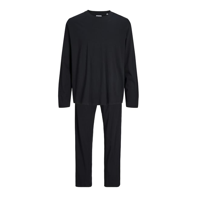 Pyjama long noir <span itemprop=
