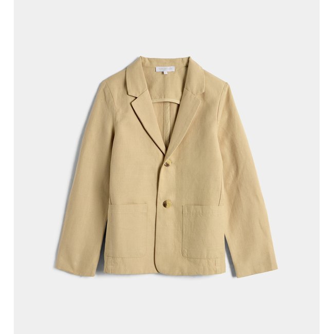 Veste Droite Bogarcon En Coton Bio Et Lin beige <span itemprop=