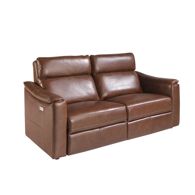 Canapé en cuir avec relax Couleur marron | noir <span itemprop=