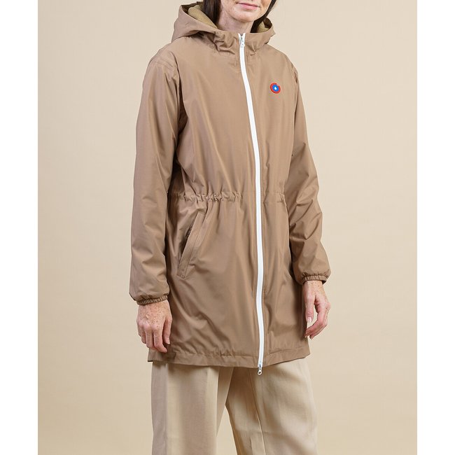 Parka mi-longue doublé polaire unisexe POMPIDOU beige <span itemprop=