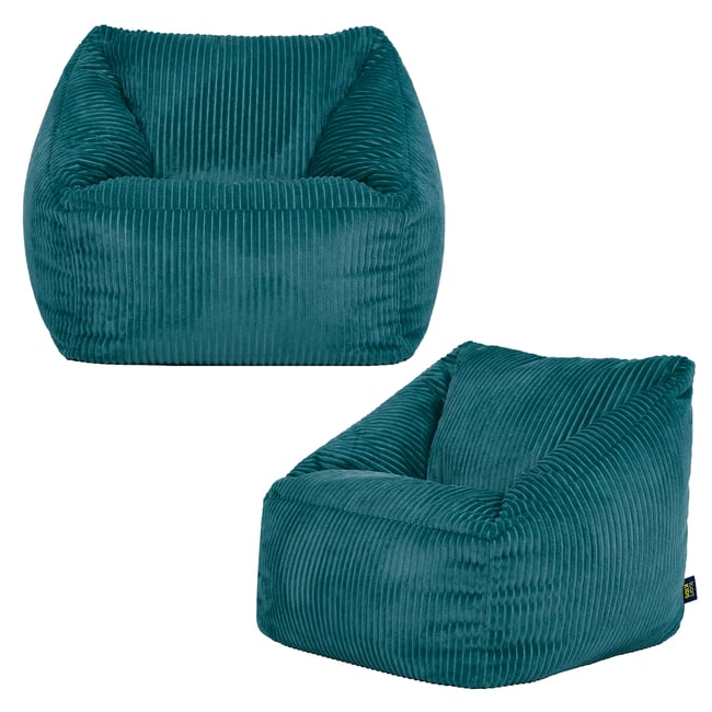 Lot de 2 poufs fauteuil enfant en velours côtelé Oeko-Tex® - NATALIA - ICON