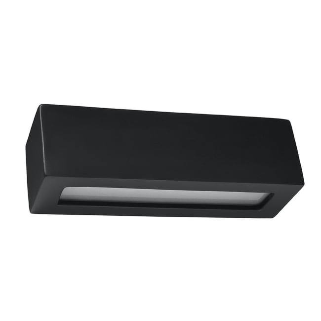 Applique Céramique Noir E27 1 Vega Couleur noir <span itemprop=