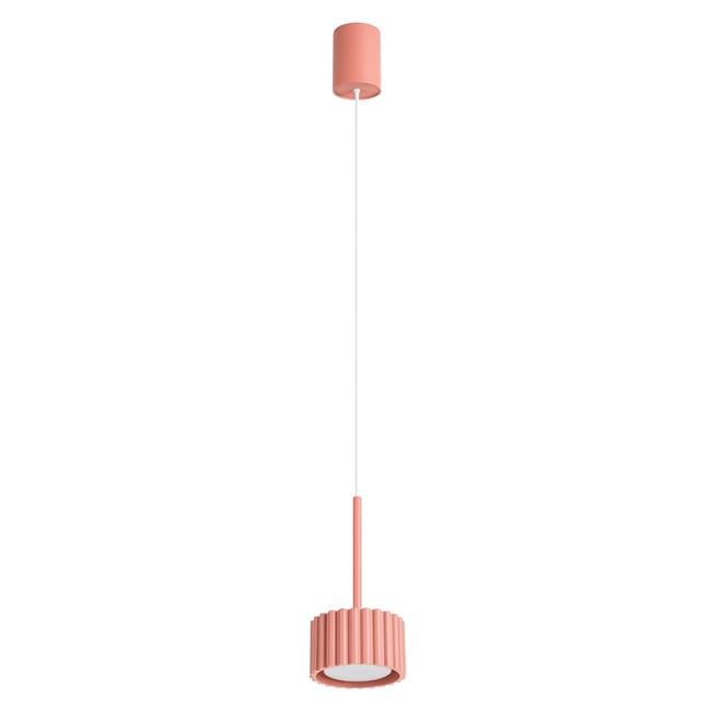 Suspension Aluminium Pêche Gx53 1 AURA Couleur pêche <span itemprop=