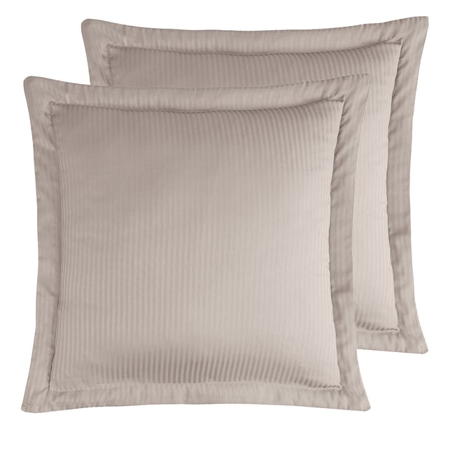 Lot de 2 taies d'oreiller rayées en satin de coton 120 fils VERSALUXE - SENSEI MAISON