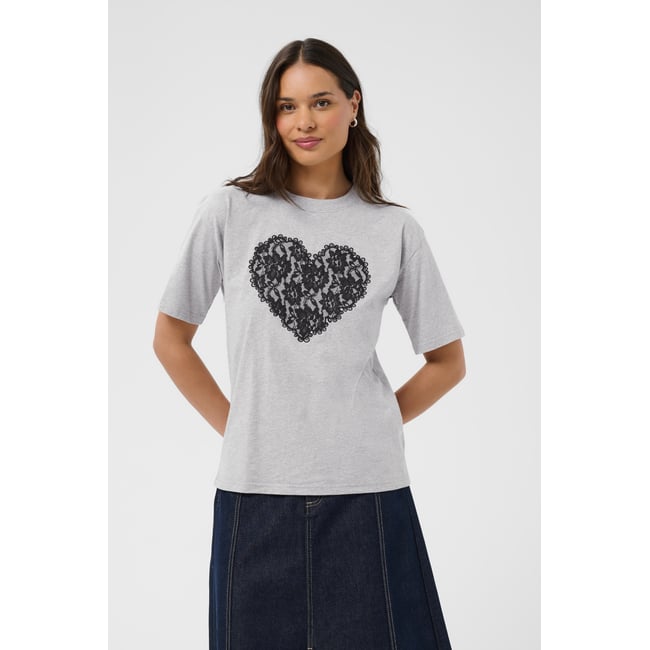T-shirt gris grey melange <span itemprop=