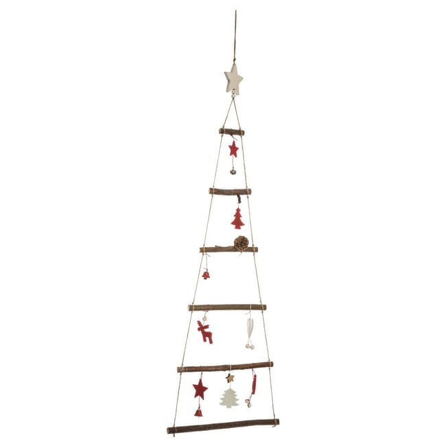 Décoration Sapin en Bois Suspension Couleur multicolore <span itemprop=
