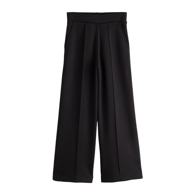 Pantalon d’école large en néoprène stretch noir <span itemprop=