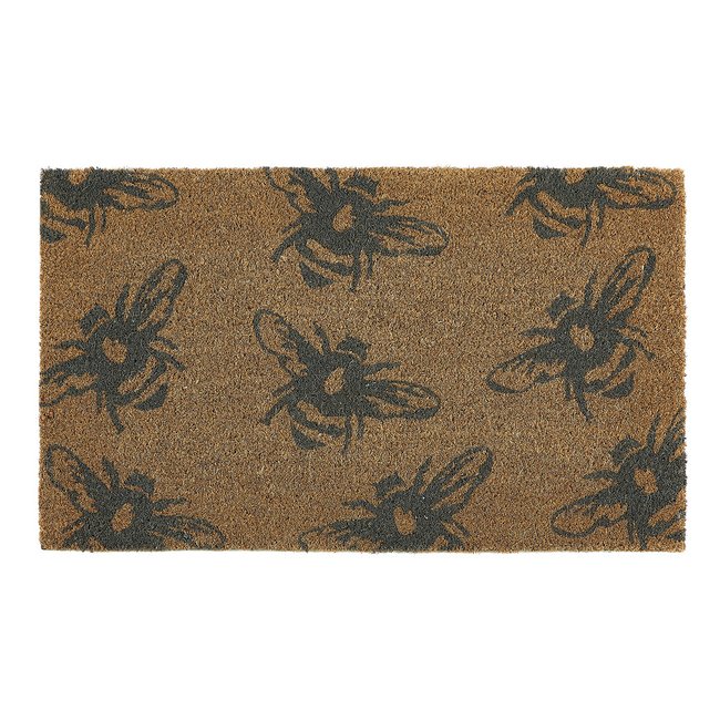 Bees Coir Doormat, light brown, MY MAT COIR