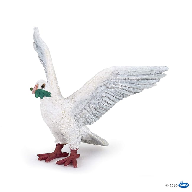 Figurine colombe blanc <span itemprop=