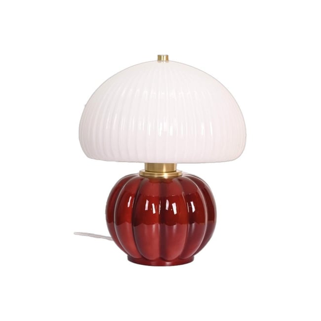 Lampe de chevet en verre burgandy Madeleine Couleur rouge <span itemprop=