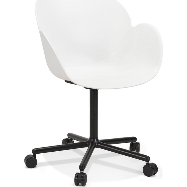 Fauteuil de bureau, Orion, ErgoConfort Couleur blanc ivoire contemporain <span itemprop=