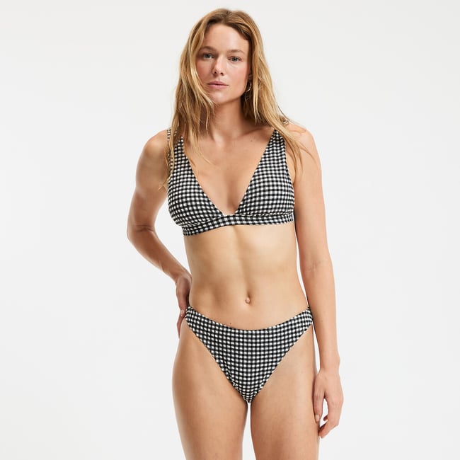 Signatures Johane Gingham Bikini Bottoms, black gingham check/white, LA REDOUTE COLLECTIONS