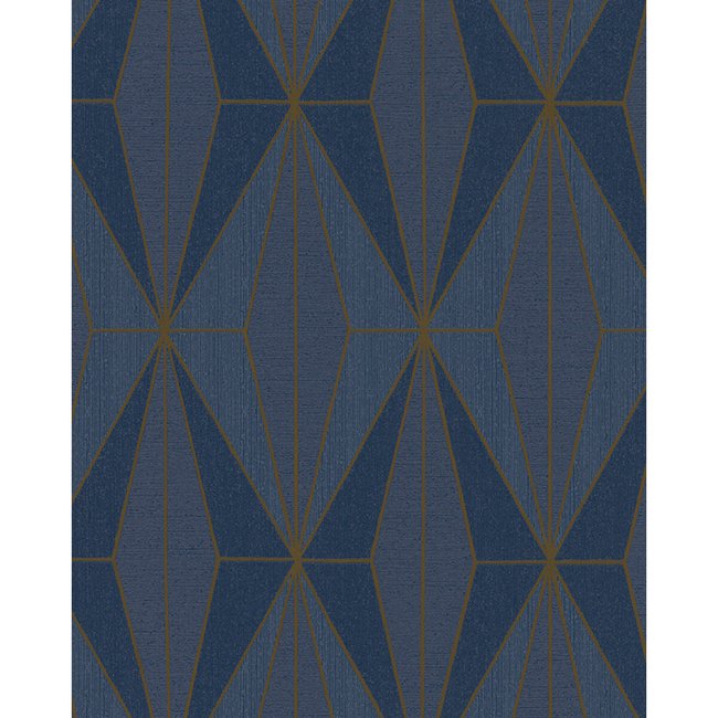 Papel de parede Giulia, Azul/Dourado, da Interelife azul/dourado <span itemprop=