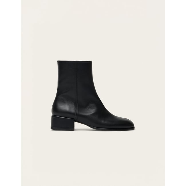 Bottines MOLI cuir noir <span itemprop=