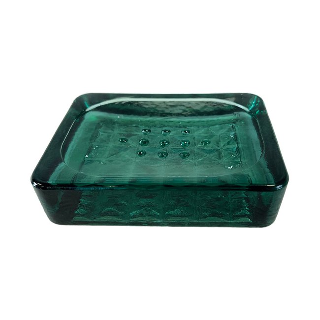 Porte-savon en verre recyclé KRYSTAL - SENSEI MAISON