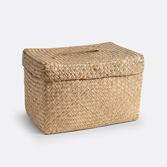 Panier avec couvercle, Kotak Couleur naturel <span itemprop=
