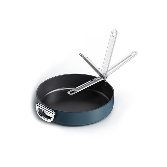 Poêle Space 30 cm bleu <span itemprop=