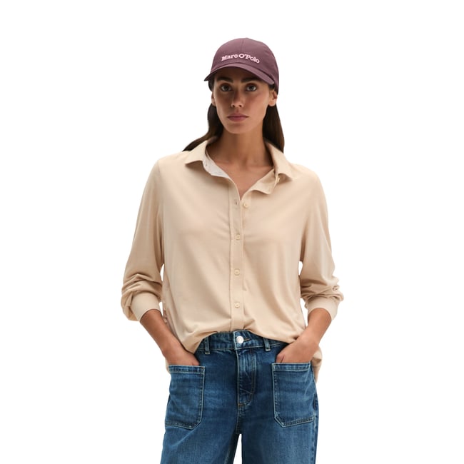 Blouse en jersey oversize en mélange de matériaux de haute qualité - MARC O'POLO