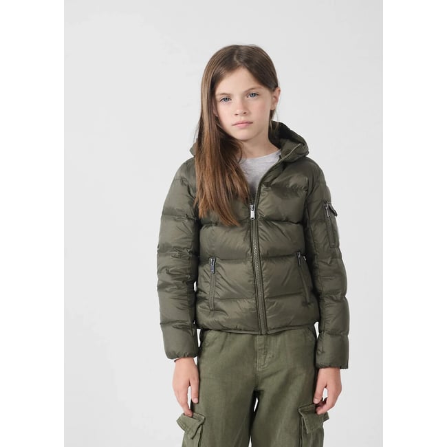 Doudoune à capuche Kazan kaki <span itemprop=
