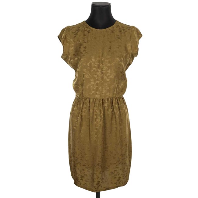 Robe en soie - Très Bon État kaki <span itemprop=
