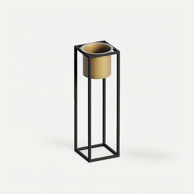 Декоративный горшок GED / ГЕД черный + золотистый SO'HOME
