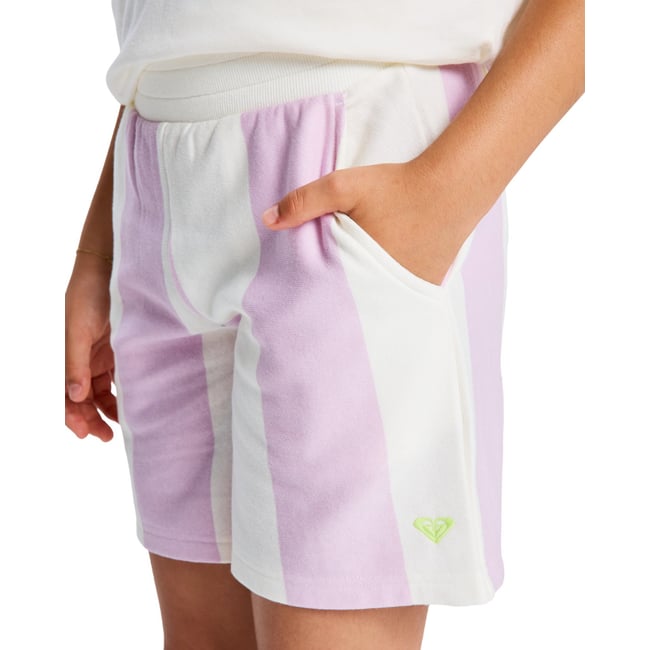 Short en molleton LITTLE THINGS. violet crocus petal strictly stripe <span itemprop=
