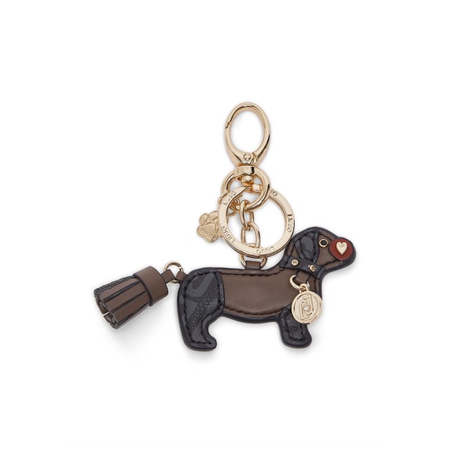 Porte-clés avec cane moka foncé <span itemprop=