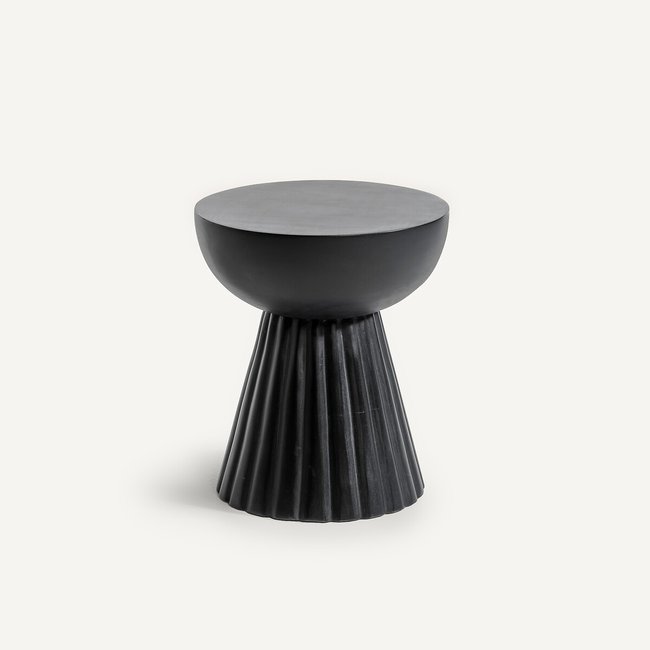 Bout de canapé manguier massif, Donato Couleur noir <span itemprop=