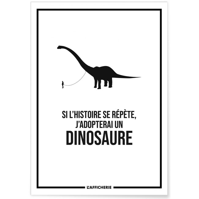 Affiche 'Si l'histoire se répète...' Couleur blanc <span itemprop=