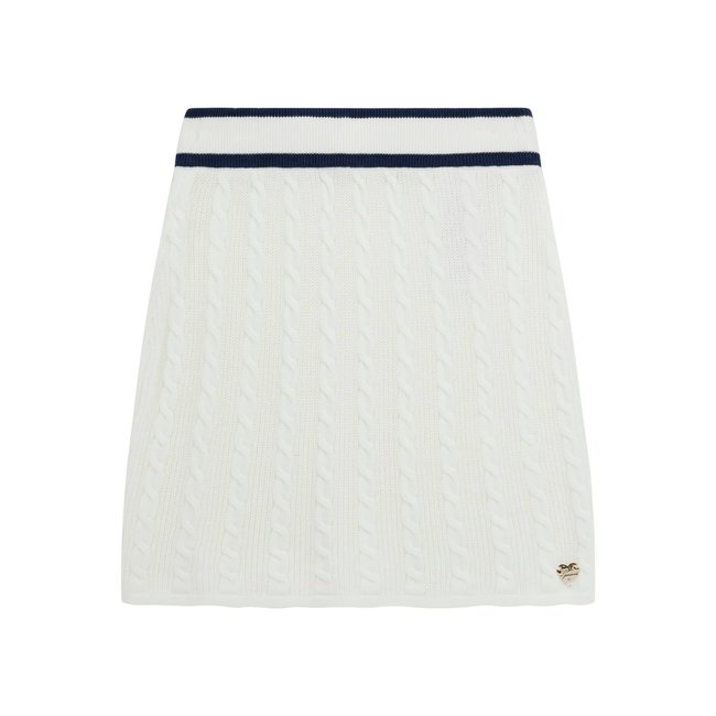 Mini-Jupe Torsades blanc <span itemprop=