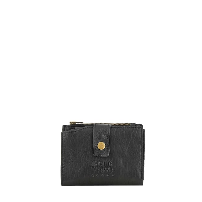 Porte-monnaie porte-cartes Cow cuir - BASILIC PEPPER