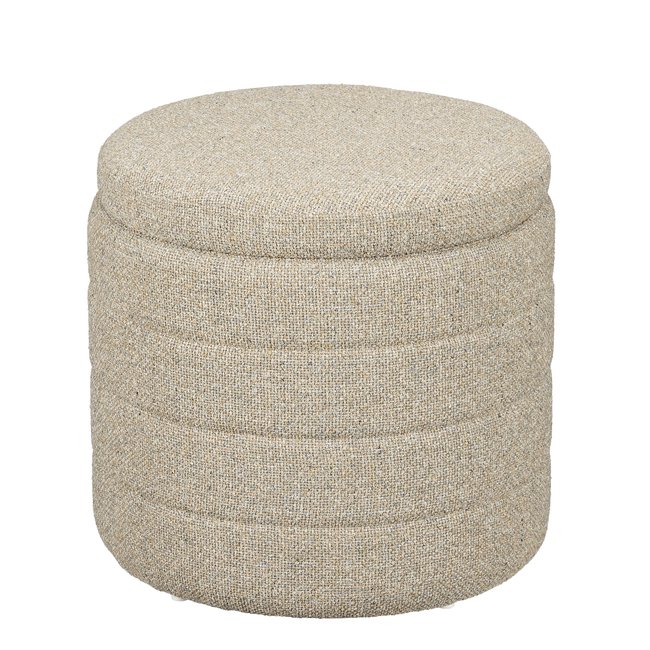 Pouf de rangement ELVYN Couleur beige <span itemprop=